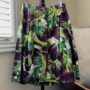 DOLCE & GABBANA - Eggplant Embellished Midi Skirt